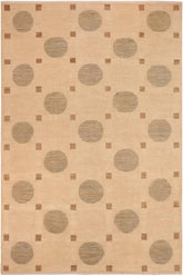 handmade Transitional Kafkaz Tan Green Hand Knotted RECTANGLE 100% WOOL area rug 10 x 14